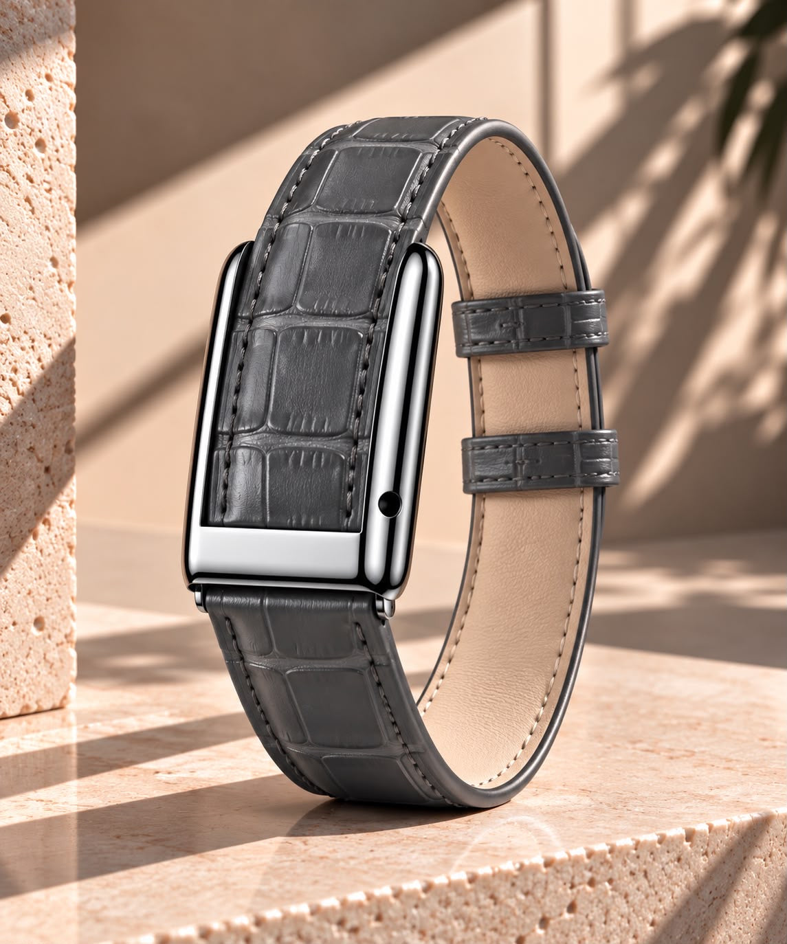 Embossed Croco Leather Band