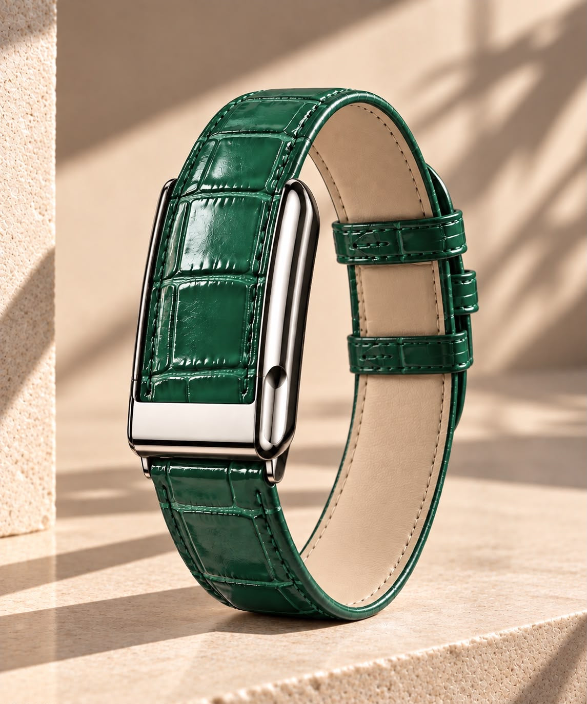 Embossed Croco Leather Band